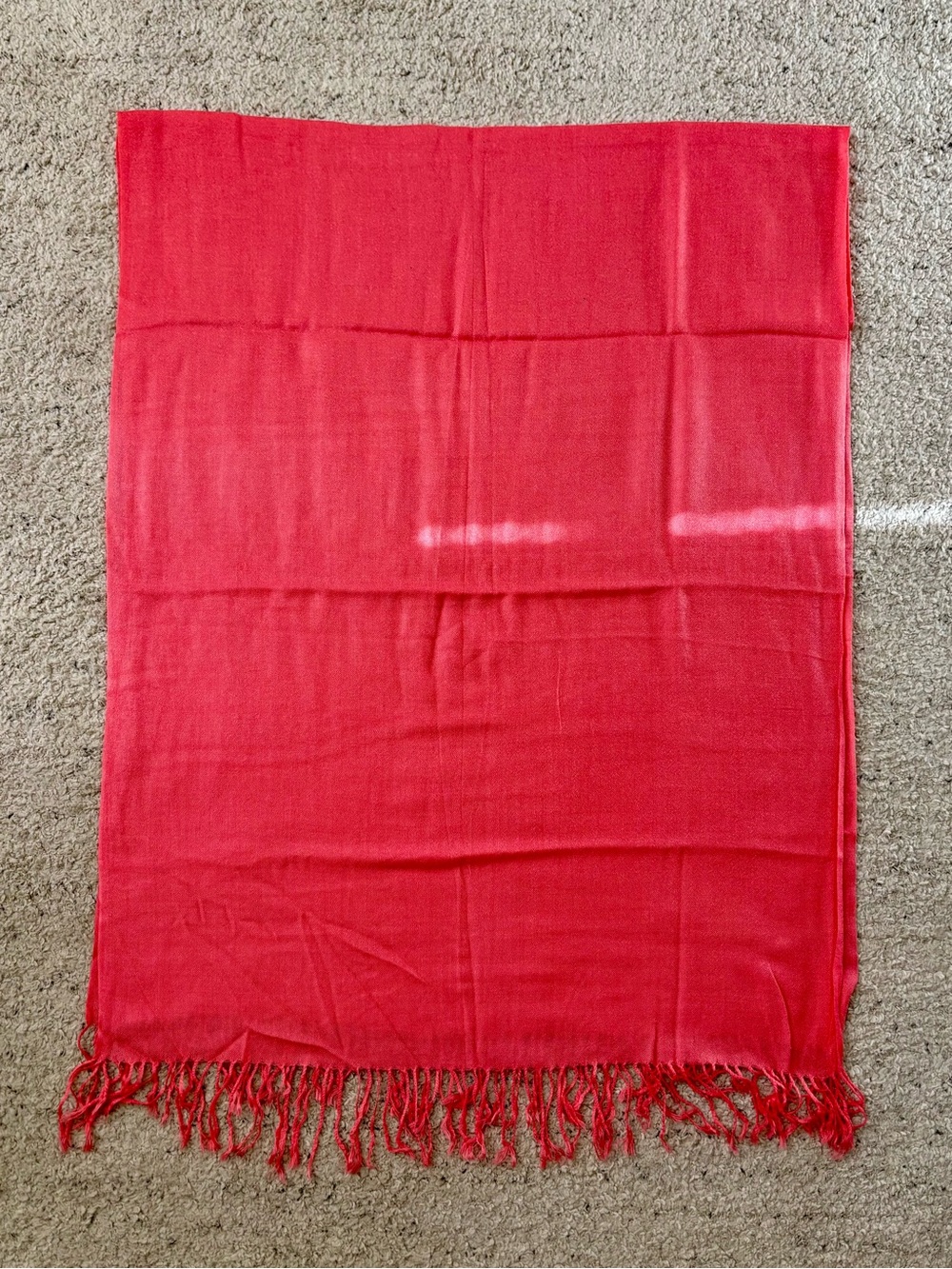 Coral Pink Pashmina Blend Scarf